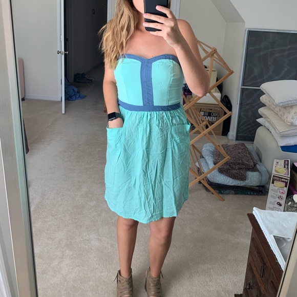 Xhilaration Juniors Strapless ‘Challis’ Dress - Picture 6 of 9